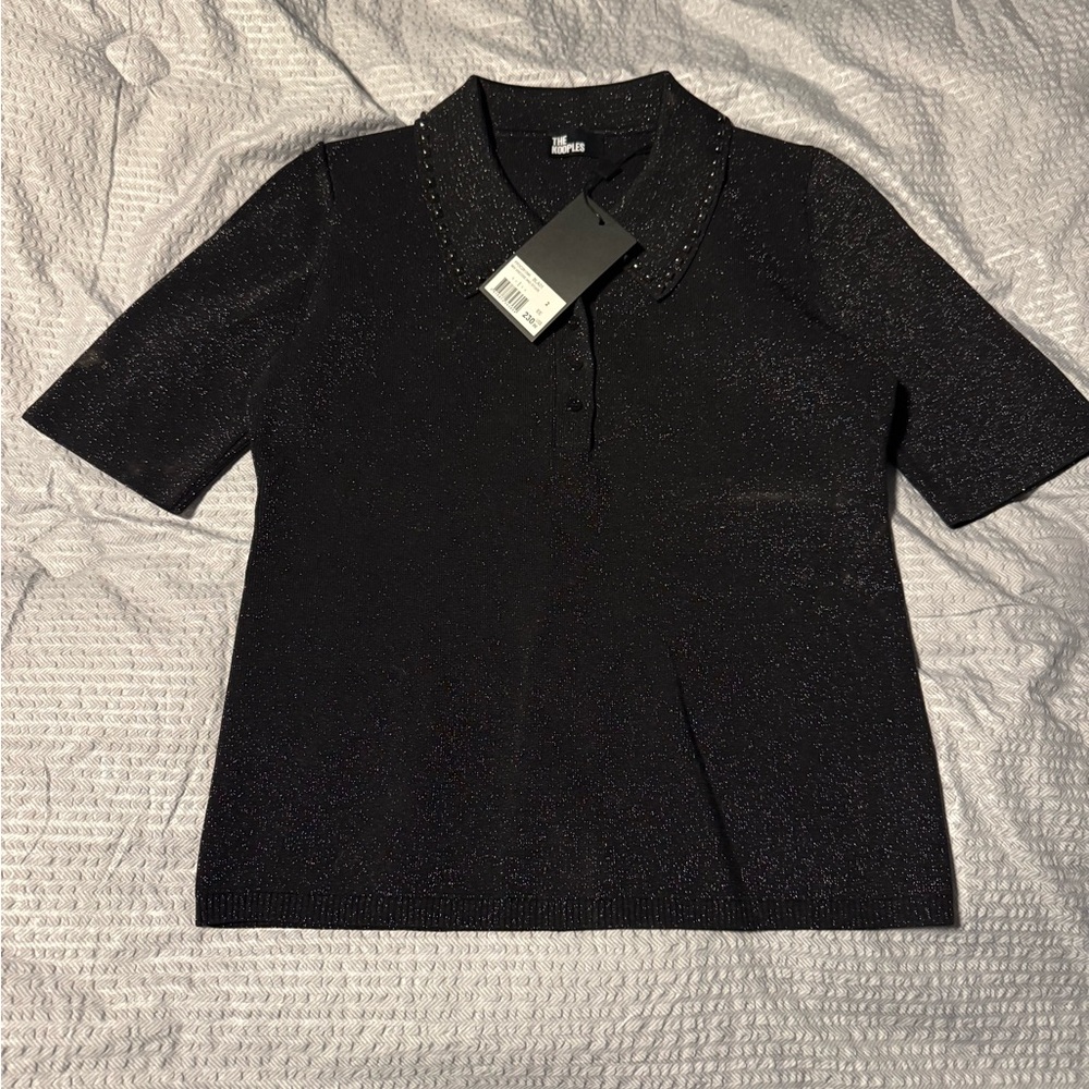 Elegant Black Short Sleeve Top